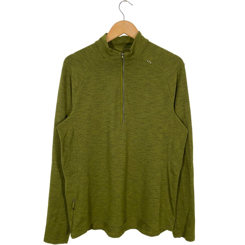 M3CMXS - Lululemon Surge Warm Half Zip Green mens size Large